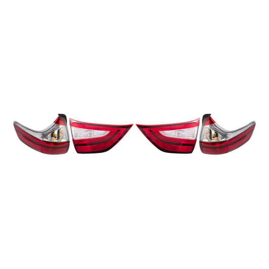 Brock Aftermarket Replacement Part Driver & Passenger Side Tail Light Assemblies Quarter and Liftgate Mounted Compatible with Toyota 2015-2019 Toyota Sienna EXCEPT SE