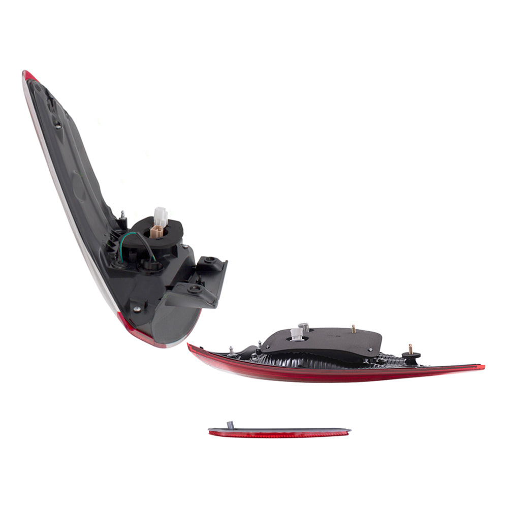 Brock Aftermarket Replacement Part Driver & Passenger Side Tail Light Assemblies Quarter and Liftgate Mounted & Rear Bumper Reflectors Compatible with Toyota 2015-2019 Toyota Sienna EXCEPT SE
