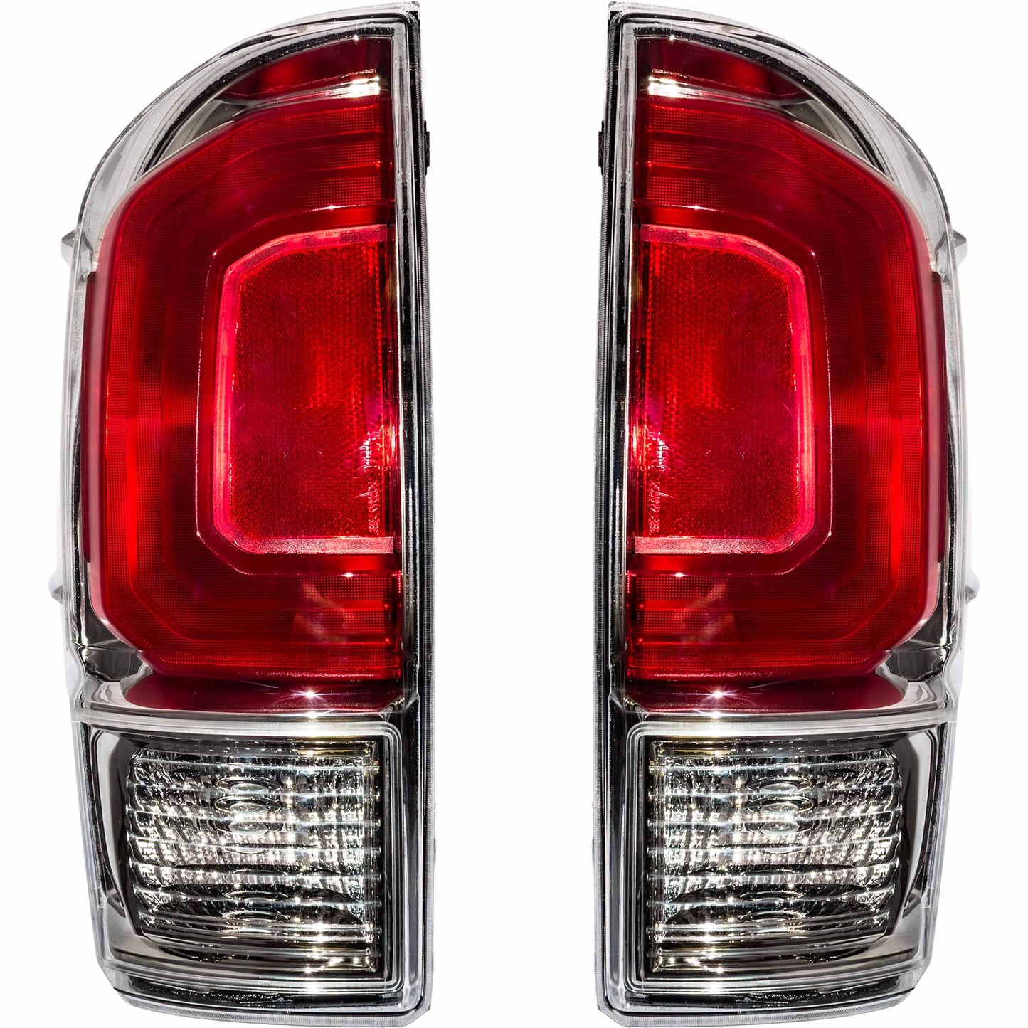 Brock Aftermarket Replacement Driver Left Passenger Right Combination Tail Light Assembly Without Black Bezel Set Compatible With 2016-2019 Toyota Tacoma Limited