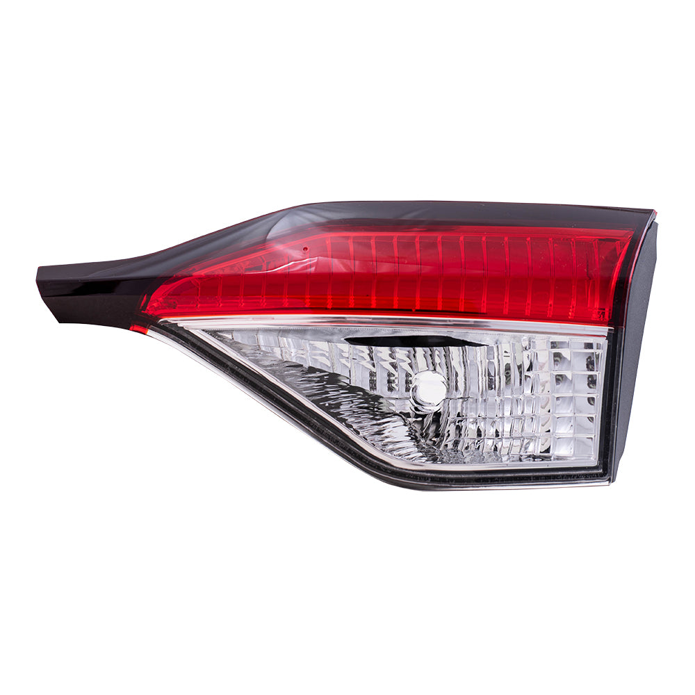Brock Replacement Driver and Passenger Set Tail Lights Red and Clear Lid Mounted Lens Compatible with 2020 Corolla Sedan Japan 2020 Corolla Hybrid