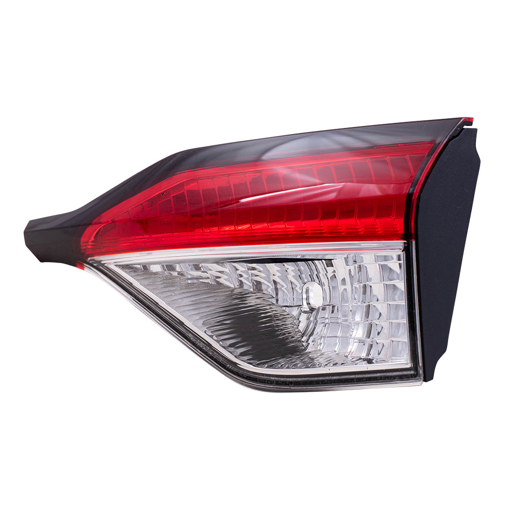 Brock Replacement Driver and Passenger Set Tail Lights Red and Clear Lid Mounted Lens Compatible with 2020 Corolla Sedan Japan 2020 Corolla Hybrid