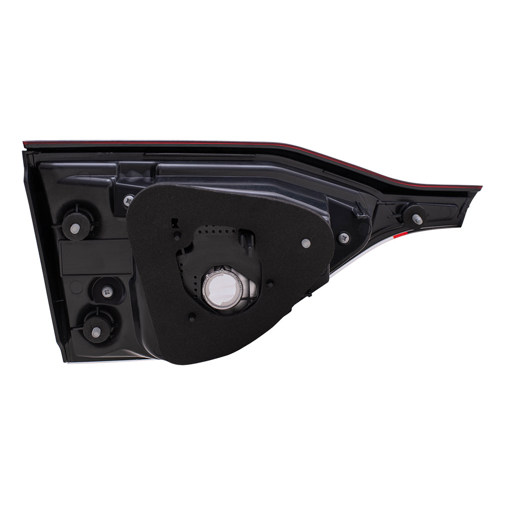 Brock Replacement Driver and Passenger Set Tail Lights Red and Clear Lid Mounted Lens Compatible with 2020 Corolla Sedan Japan 2020 Corolla Hybrid