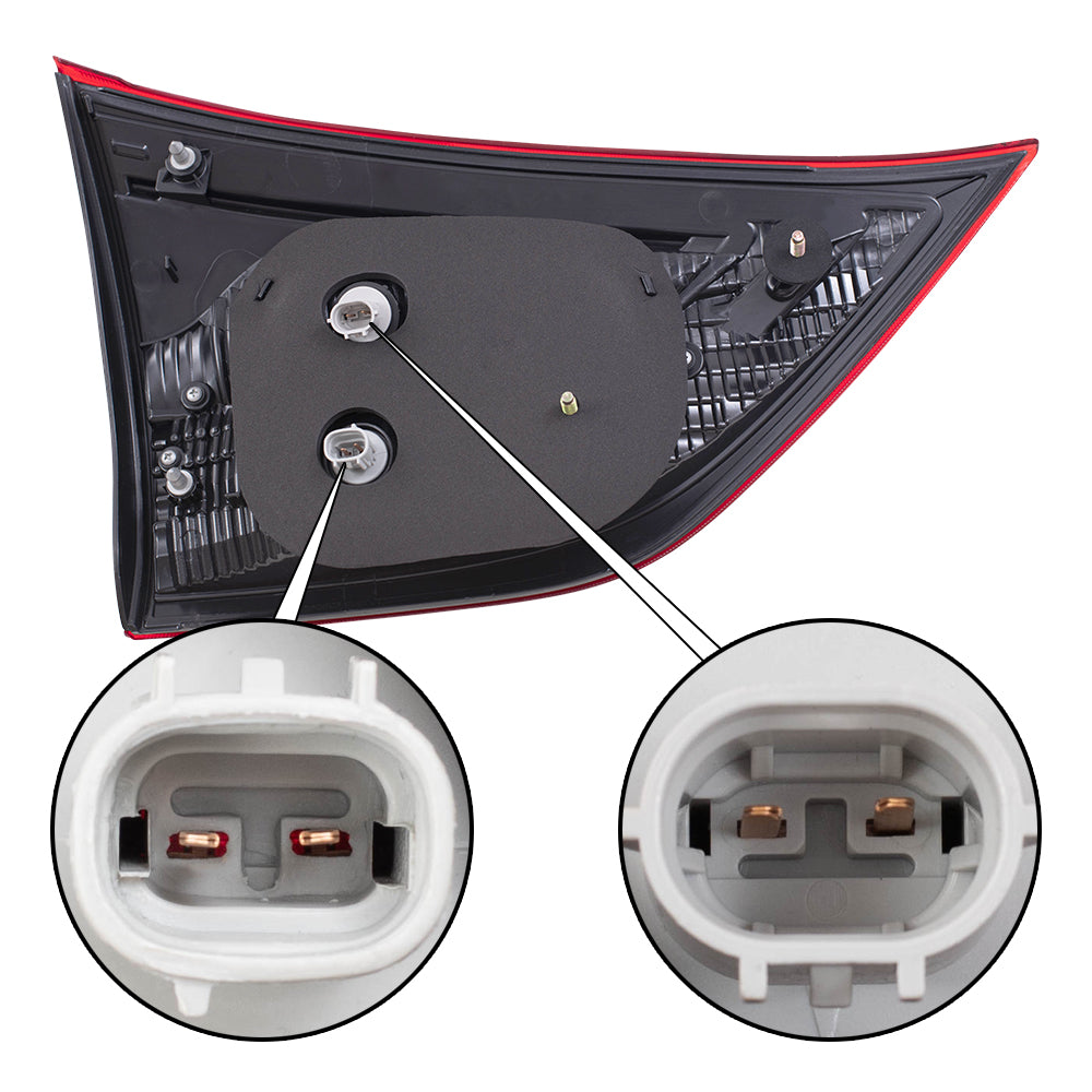 Brock Replacement Driver and Passenger Tail Lights Liftgate Mounted Compatible with 2015-2019 Toyota Sienna EXCEPT SE