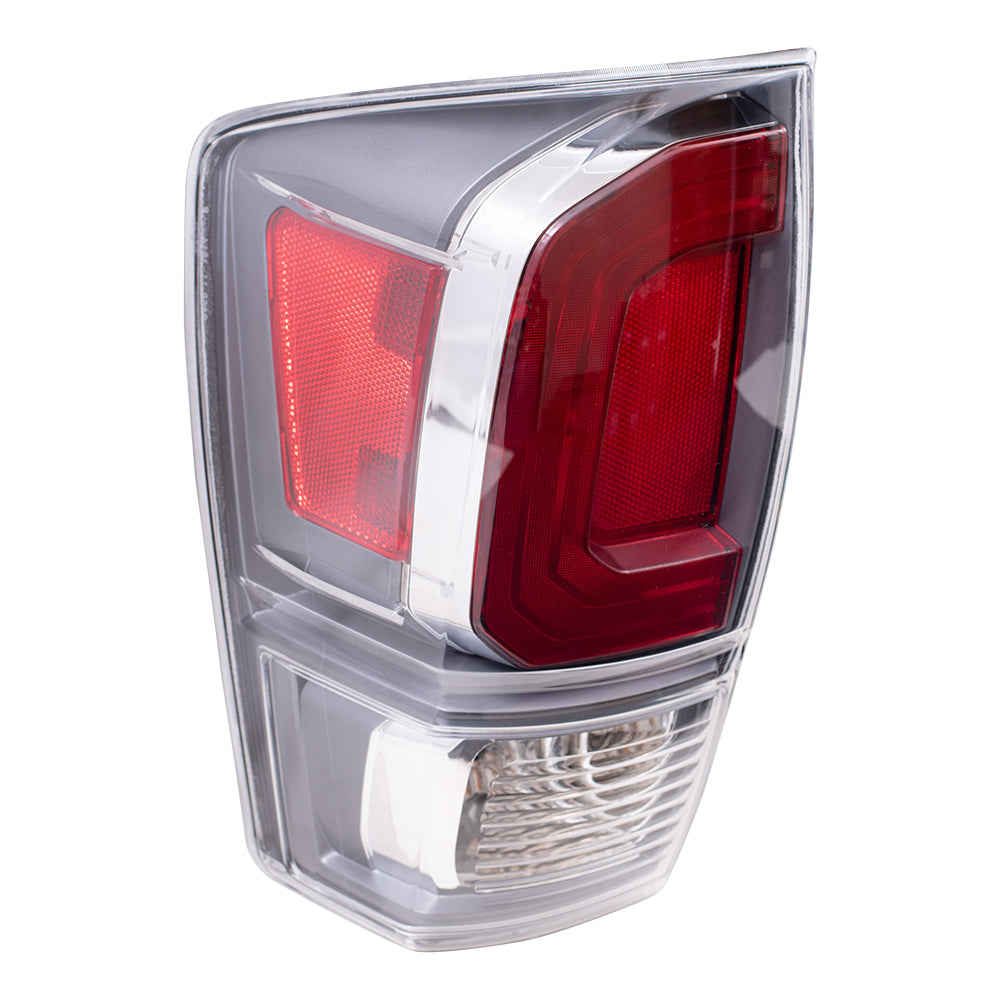 Tail Light for 2020-2023 Tacoma TRD Chrome Bezel-Smoked Back-Up Light 8156004210 Left TO2800206