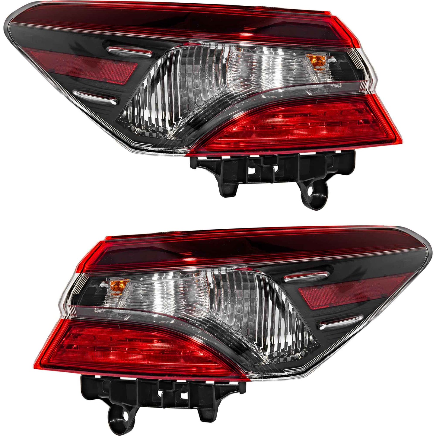 Brock Driver Left Passenger Right Combination Tail Light Set Body Mounted Compatible with 2021-2024 Toyota Camry L/LE/TRD/XSE With TRD Package 2021-2024 Toyota Camry Hybrid LE/SE 6222-0109LR