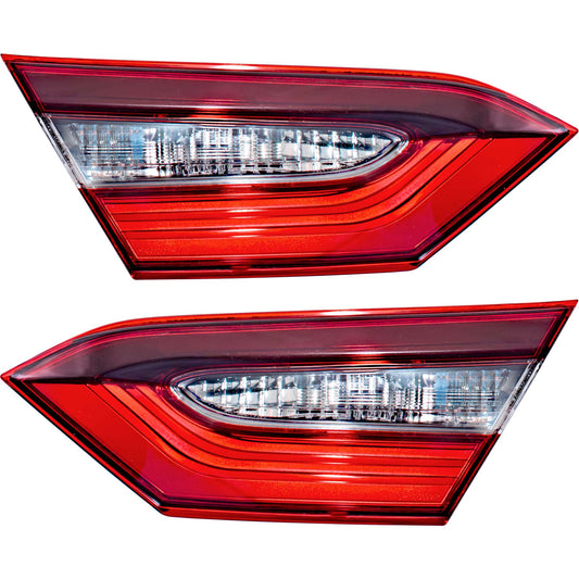 Brock 6222-0110LR Driver Left Passenger Right Combination Tail Light Assembly Set Lid Mounted Compatible with 2021-2024 Toyota Camry L/LE/TRD/XSE With TRD Package 2021-2024 Toyota Camry Hybrid LE/SE