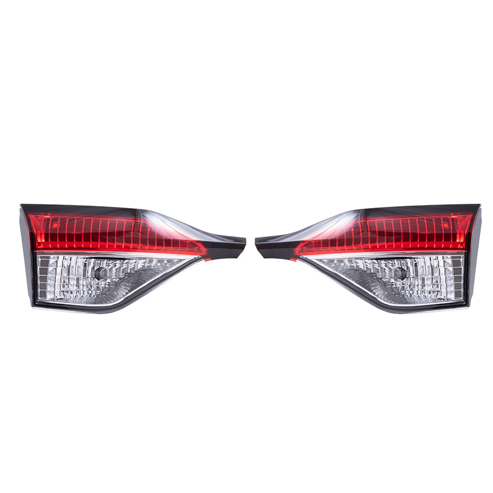 Brock 6222-0141LR Replacement Tail Light Assembly Set Compatible With 2020-2024 Toyota Corolla L/LE/SE Sedan North America Built