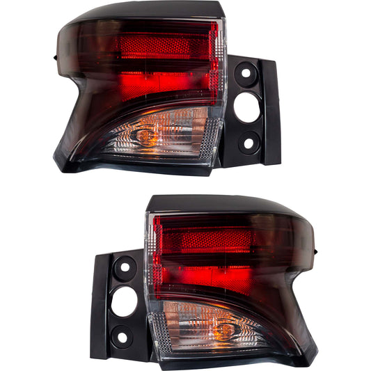 Brock Driver Side Left Passenger Side Right LED Combination Tail Light Assembly Body Mounted Set Compatible with 2023-2024 Toyota Sienna LE/XLE/Woodland 6222-0148LR