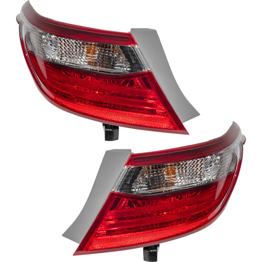 Brock Driver Side Left Passenger Side Right Combination Tail Light Assembly With Smoked Signal Lens Body Mounted Set Compatible with 2015-2017 Toyota Camry Special Edition  6222-0153LR