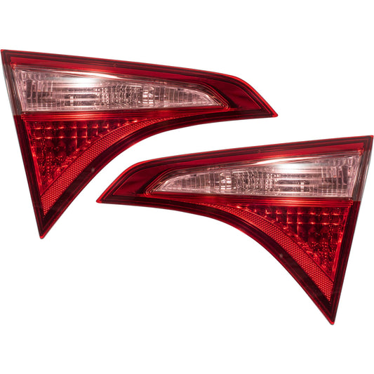 Brock Driver Side Left Passenger Side Right Lid Mounted Combination Back-Up Light Set Compatible with 2017-2019 Toyota Corolla 2017-2019 Toyota Corolla 6222-0326LR
