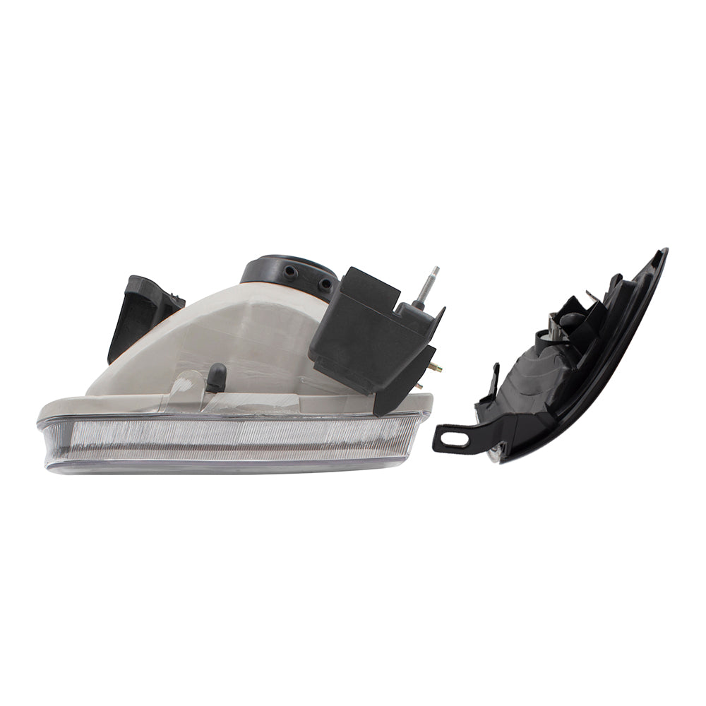 Headlights with Black Trim & Park Signal Lights Compatible with 2001-2004 Tacoma