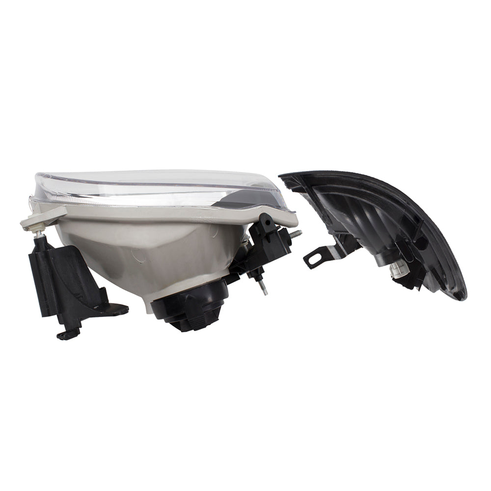 Headlights with Black Trim & Park Signal Lights Compatible with 2001-2004 Tacoma