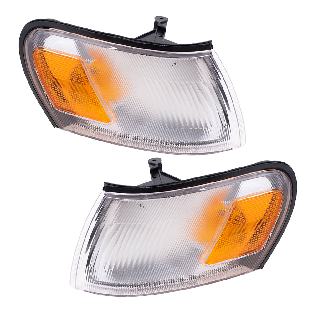 Brock Replacement Set Driver and Passenger Park Signal Clearance Corner Lights Compatible with 1993-1997 Corolla 81620-12600 81610-12600