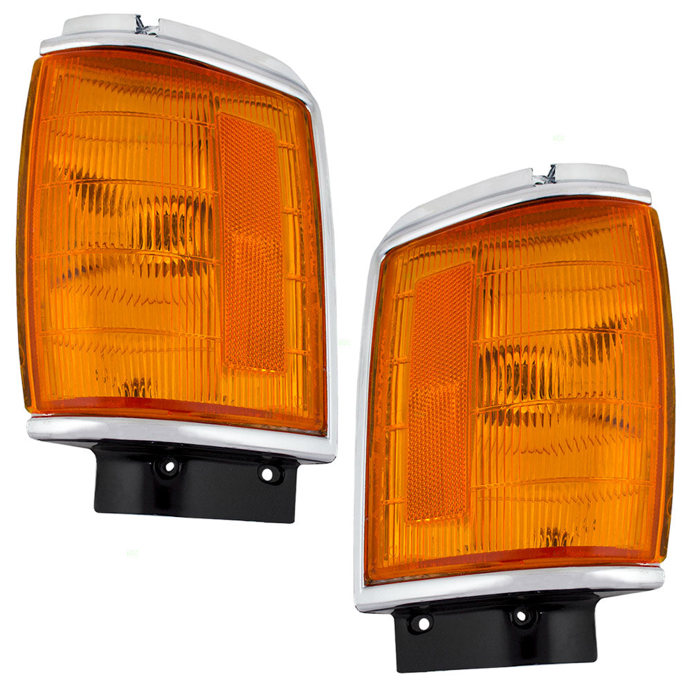 Park/Signal/Side Marker for 1987-1988 Pickup 4WD Fender Mounted Chrome Trim for 1987-1989 4Runner 8162089168 Set TO2520119