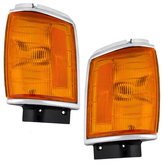 Park/Signal/Side Marker for 1987-1988 Pickup 4WD Fender Mounted Chrome Trim for 1987-1989 4Runner 8162089168 Set TO2520119