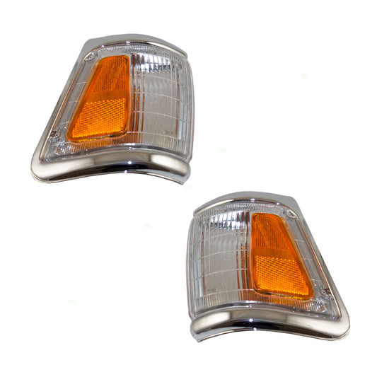 Park/Signal/Side Marker for 1992-1995 Pickup 4WD Chrome Trim for 8162035120 Set TO2520129