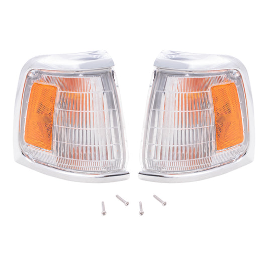 Park/Signal/Side Marker for 1989-1991 Pickup 2WD Chrome Trim for 8162089177 Set TO2520122