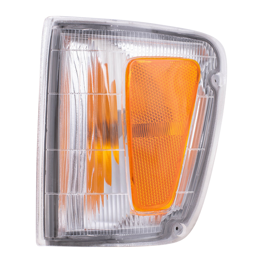 Brock Replacement Drivers Park Signal Corner Marker Light Fender Mounted Lens Compatible with 1993-1998 T100 Pickup Truck 8162034010