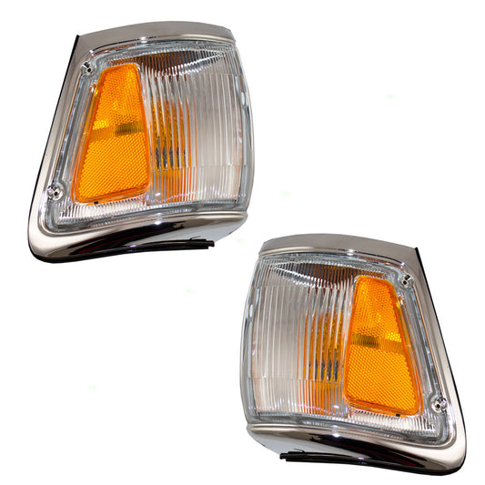 Park/Signal/Side Marker for 1992-1995 4Runner Chrome Trim for 8162035201 Set TO2520147