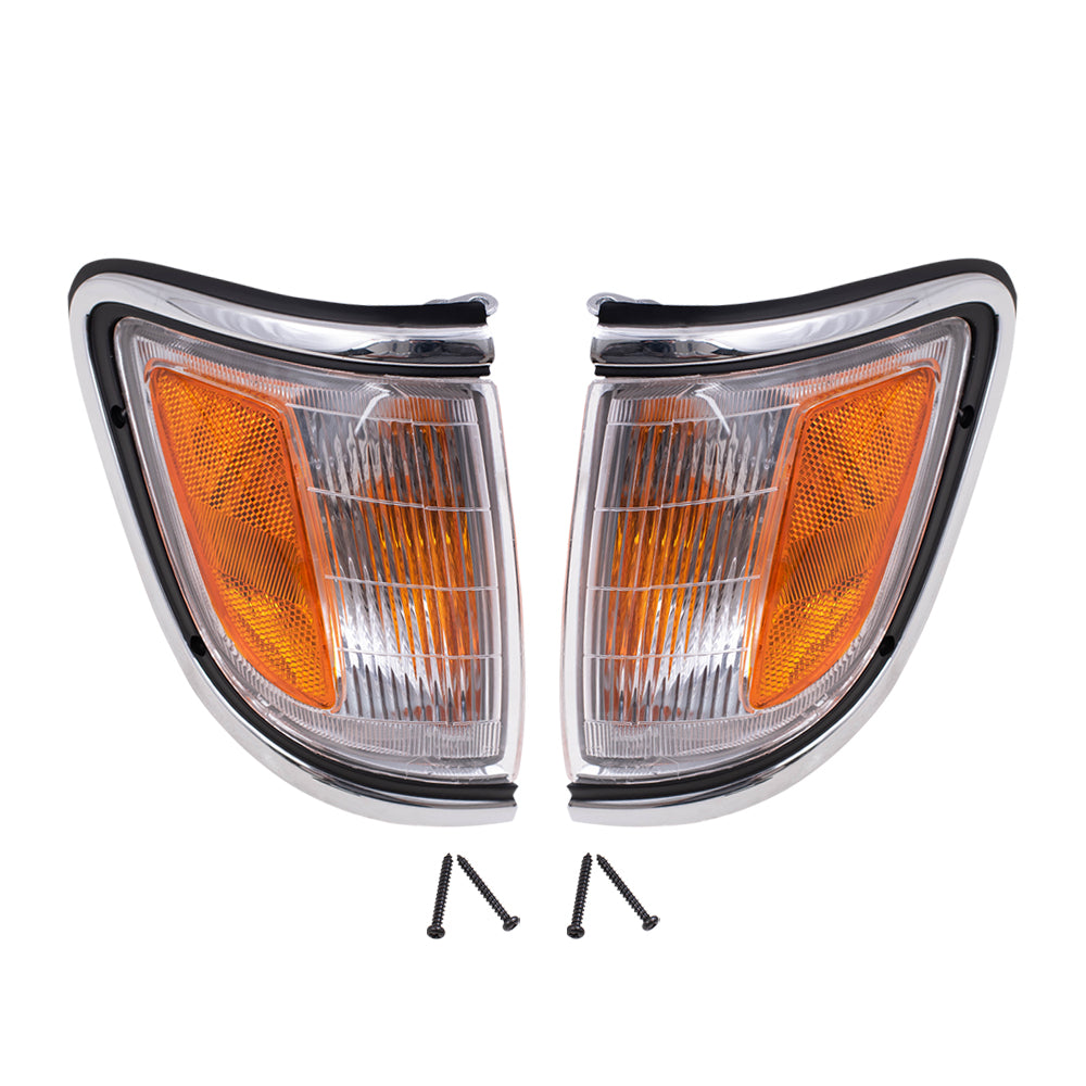 Park/Signal/Side Marker for 1995-1996 Tacoma 2WD Chrome Trim for 8162004020 Set TO2520142