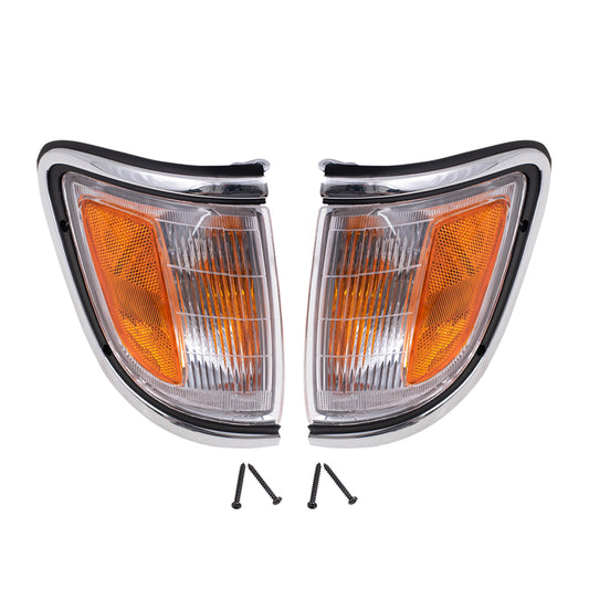 Park/Signal/Side Marker for 1995-1996 Tacoma 2WD Chrome Trim for 8162004020 Set TO2520142