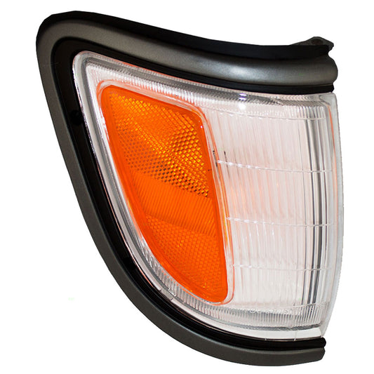 Brock Replacement Passengers Park Signal Side Marker Light Lamp with Black Trim Compatible with 95-96 Pickup Truck 8161004010