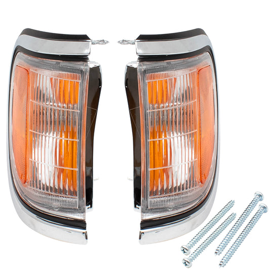 Park/Signal/Side Marker for 1995-1997 Tacoma 4WD Chrome Trim for 8162004040 Set TO2520143
