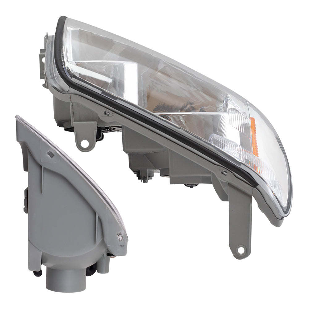 Brock Replacement Halogen Headlights and Front Signal Lamps with Daytime Running Lights Compatible with 2003 2004 2005 4Runner