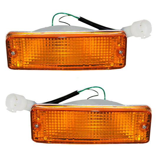 Park/Signal/Side Marker for 1984-1988 Pickup Bumper Mounted for 1984-1989 4Runner 8152089130 Set TO2530106