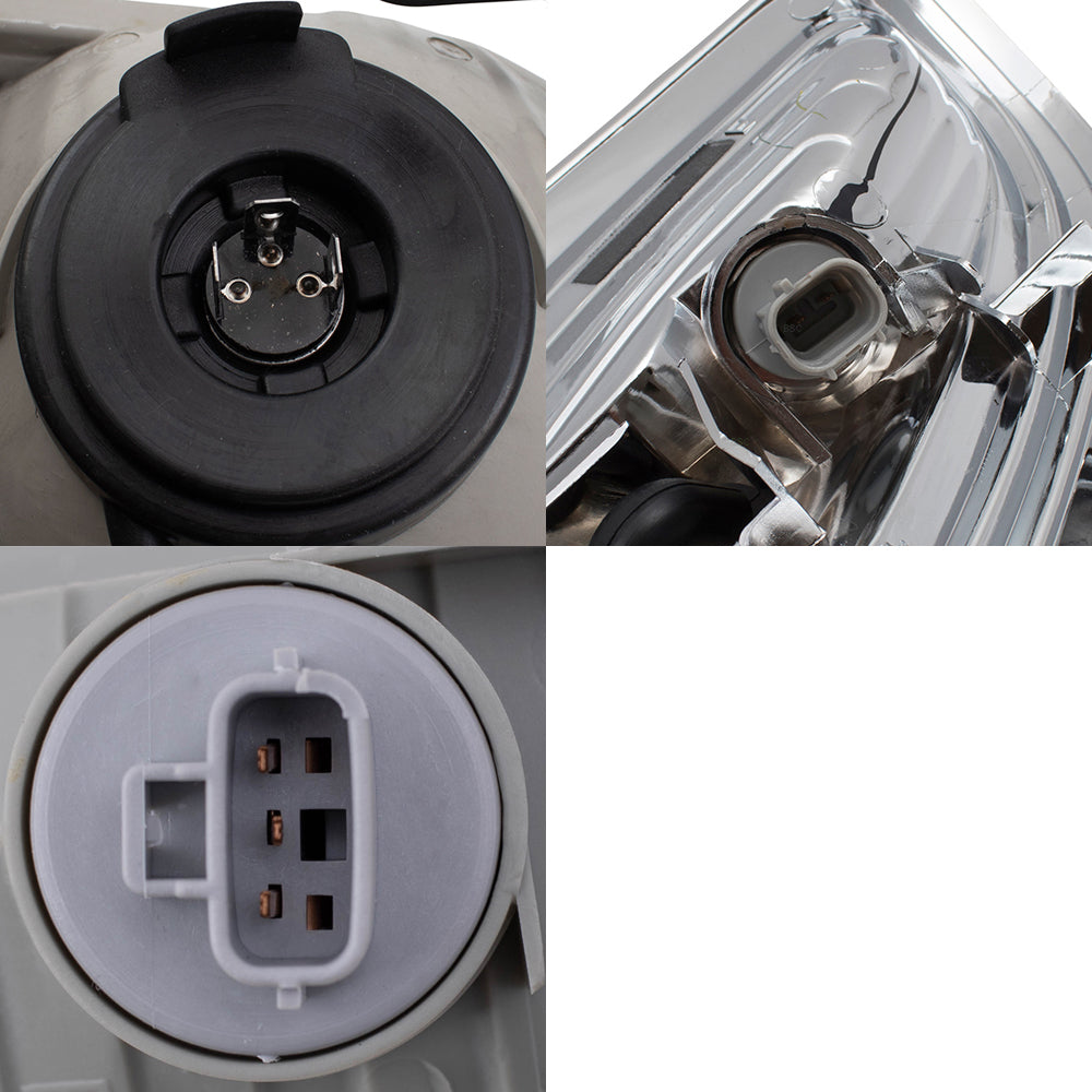 Brock Replacement 6 Pc Headlights with Front & Corner Signal Lamps Compatible with 2001-2004 Tacoma