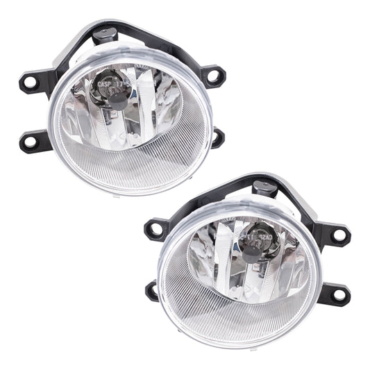 Brock Replacement Pair Set Halogen Fog Lights Lamps Compatible with Prius & Plug-In Prius 4Runner 81220-12230 81210-12230
