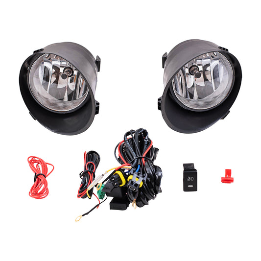 Fog Light for 2007-2013 Tundra Clear Lens w/ Bulb Bezels Wiring Switch for 521250C020 Set TO1038117