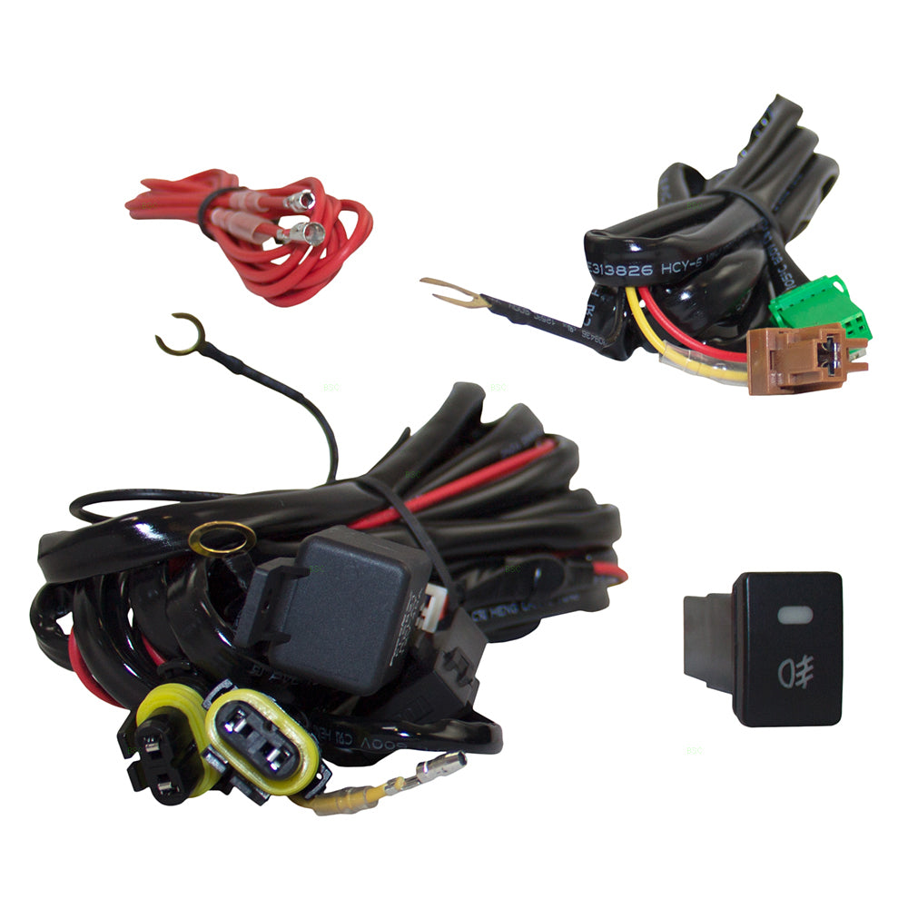 Fog Light for 2006-2010 Sienna Clear Lens w/ Bulb Bezels Wiring Switch for Set