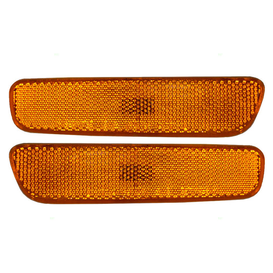 Brock Replacement Driver and Passenger Front Signal Side Marker Lights Lamps Compatible with 99-03 SUV 81740-48010 81730-48010