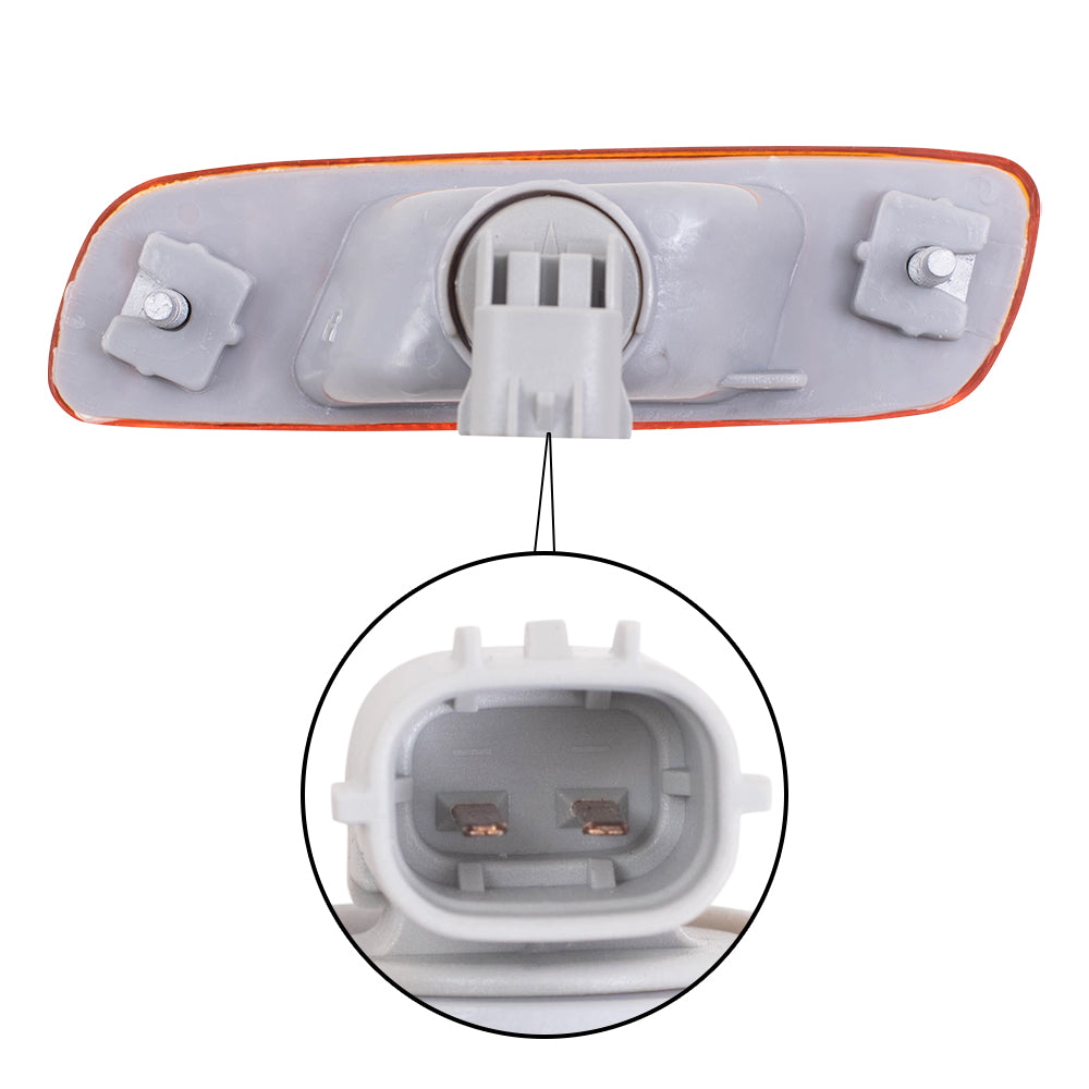 Brock Replacement Passenger Signal Side Marker Light Lamp Compatible with 98-05 GS300 GS400 GS430 LS400 IS300 xA Echo 8173130110
