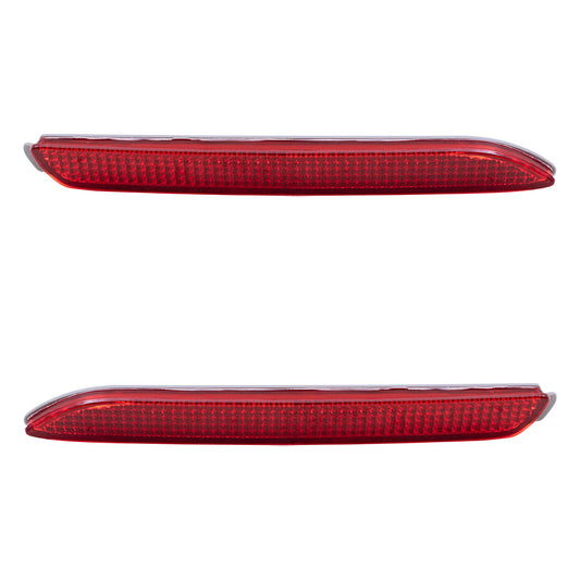 Brock Driver and Passenger Rear Bumper Reflector Compatible with 2009-2021 Toyota 81920-08010