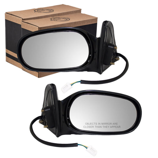Replacement Driver and Passenger Power Side View Mirrors Compatible with Prizm Corolla 94857544 94857543
