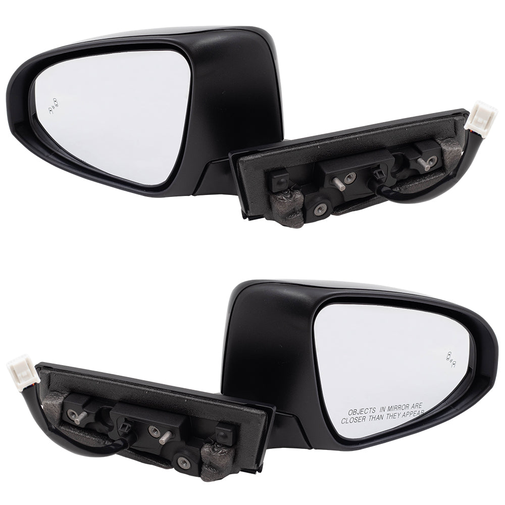 Brock Replacement Pair Set Power Folding Heated Signal Blind Spot Detection Side View Mirrors Compatible with 2018 C-HR 87940-F4060 87910-F4060 87940F4060 87910F4060