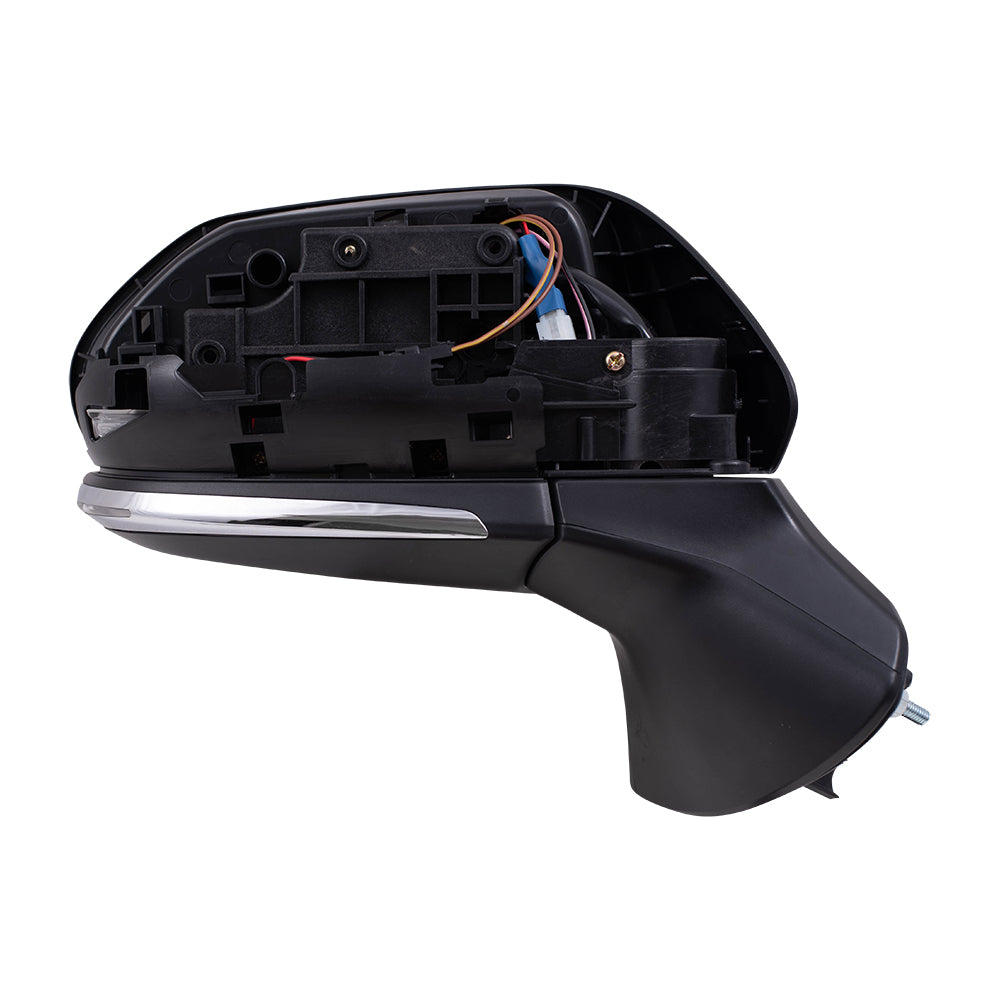 Brock Replacement Passenger Side Power Mirror Paint to Match Black W/Heat, Signal, Blind Spot Detection and Memory without Camera and Auto Dim Compatible with 2019-2020 Toyota Avalon