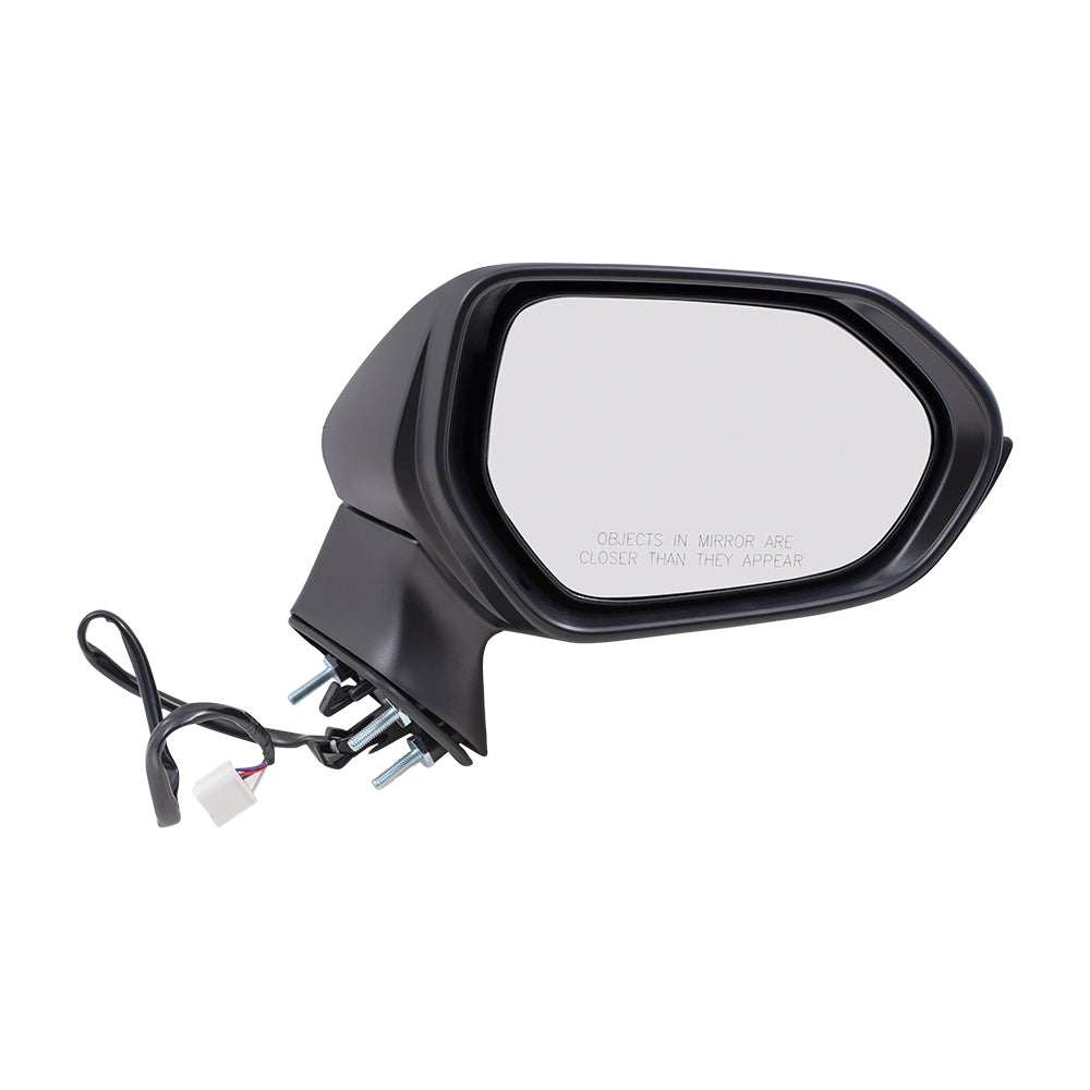 Brock Replacement Passenger Side Power Mirror Paint to Match Black with Heat without Signal and Blind Spot Detection Compatible with 2020 Toyota Corolla Sedan JAPAN BUILT