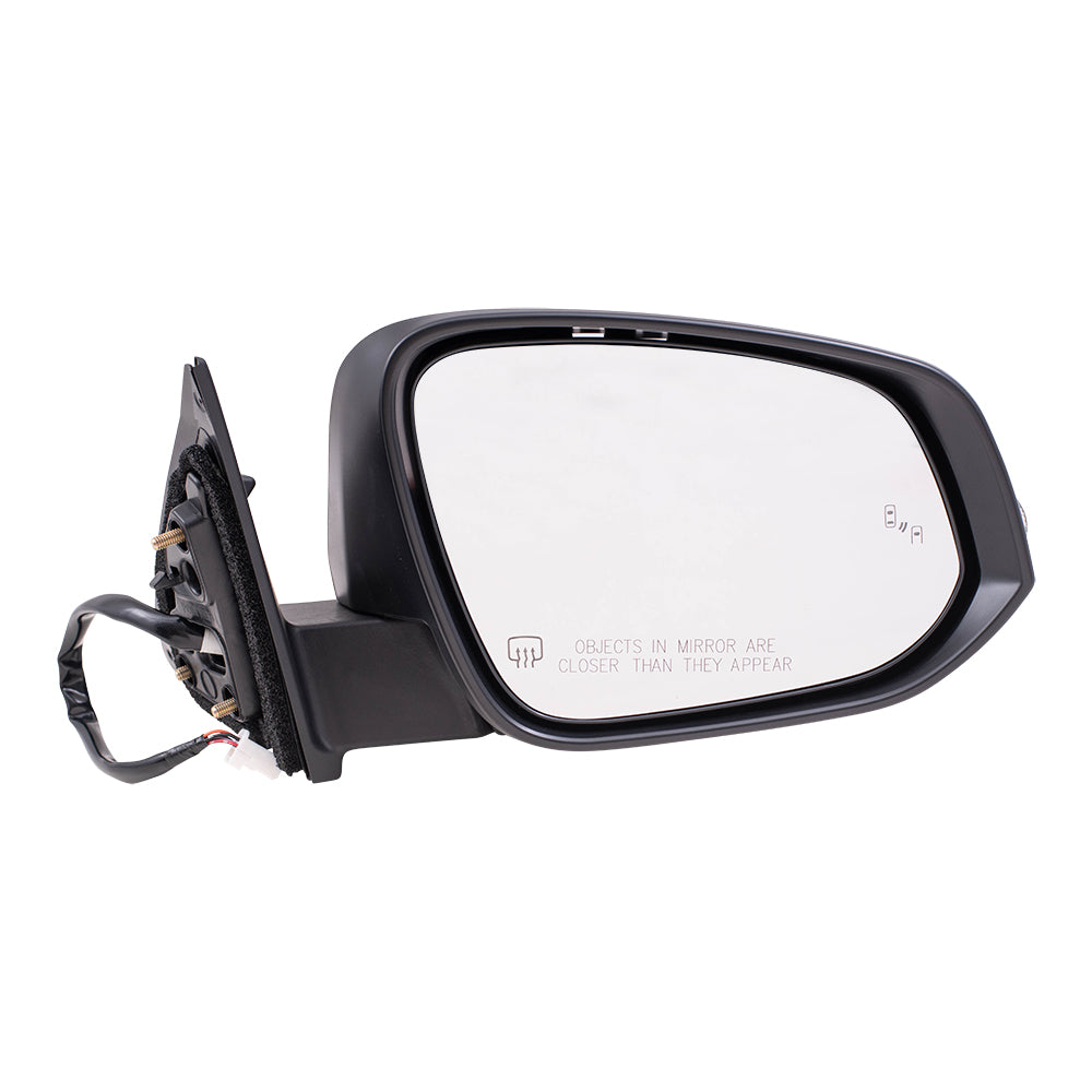 Brock Replacement Passenger Side Power Mirror Paint to Match Black with Heat, Signal & Blind Spot Detection Compatible with 2014-2019 Toyota Highlander & 2014-2019 Toyota Highlander Hybrid