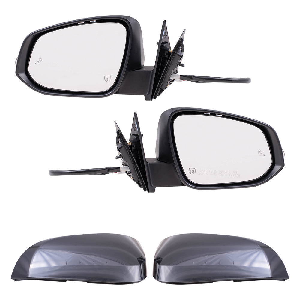 Power Mirror for 2017-2019 Highlander Limited [w/o Highlander Script] Blind Spot Detection Turn Signal Indicator Puddle Lamp Memory Heated 879400E143 Set