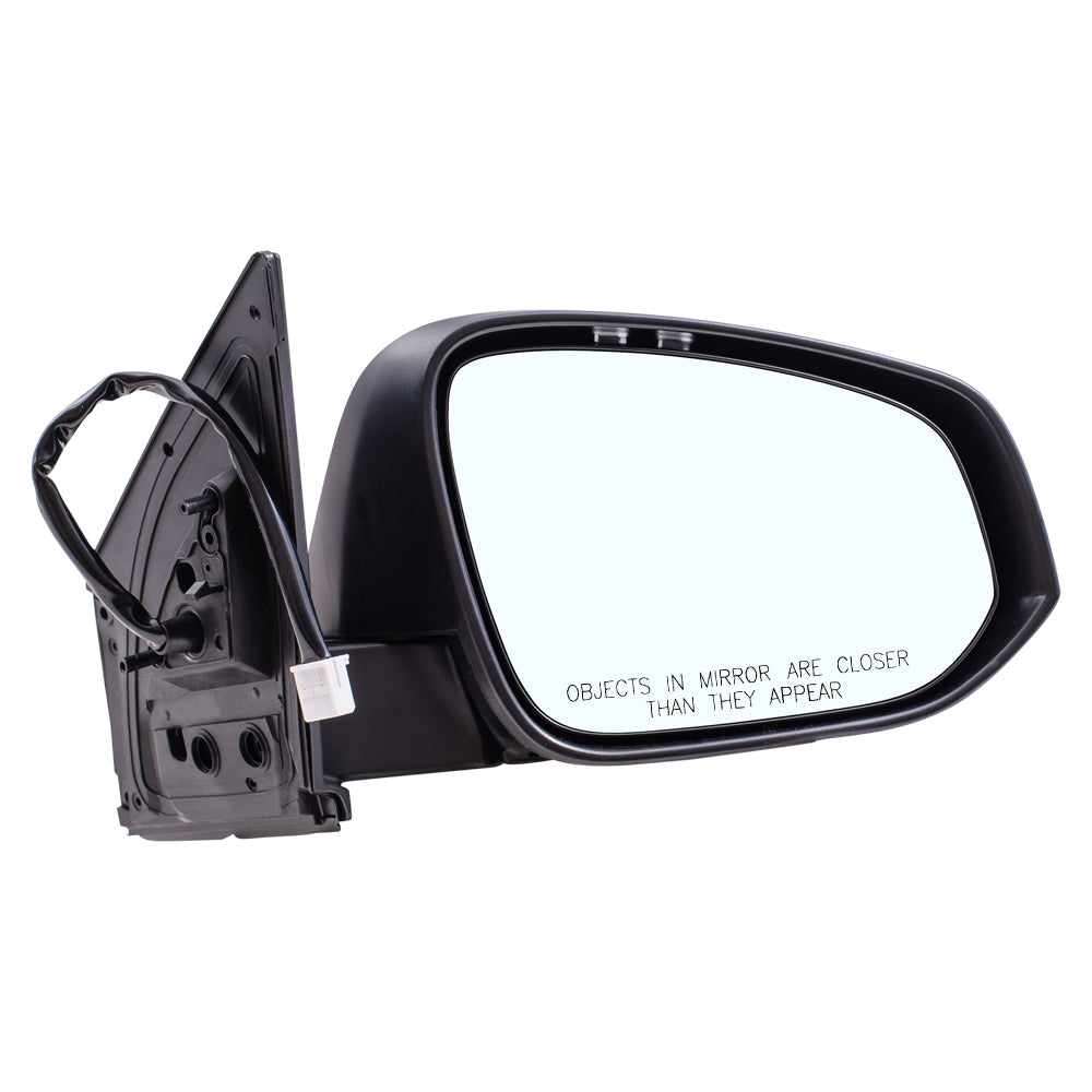 Brock Aftermarket Replacement Passenger Right Power Mirror With Heat-Signal-Blind Spot Detection-Camera Paint To Match Black Compatible With 2016-2018 Toyota RAV4 Japan Built