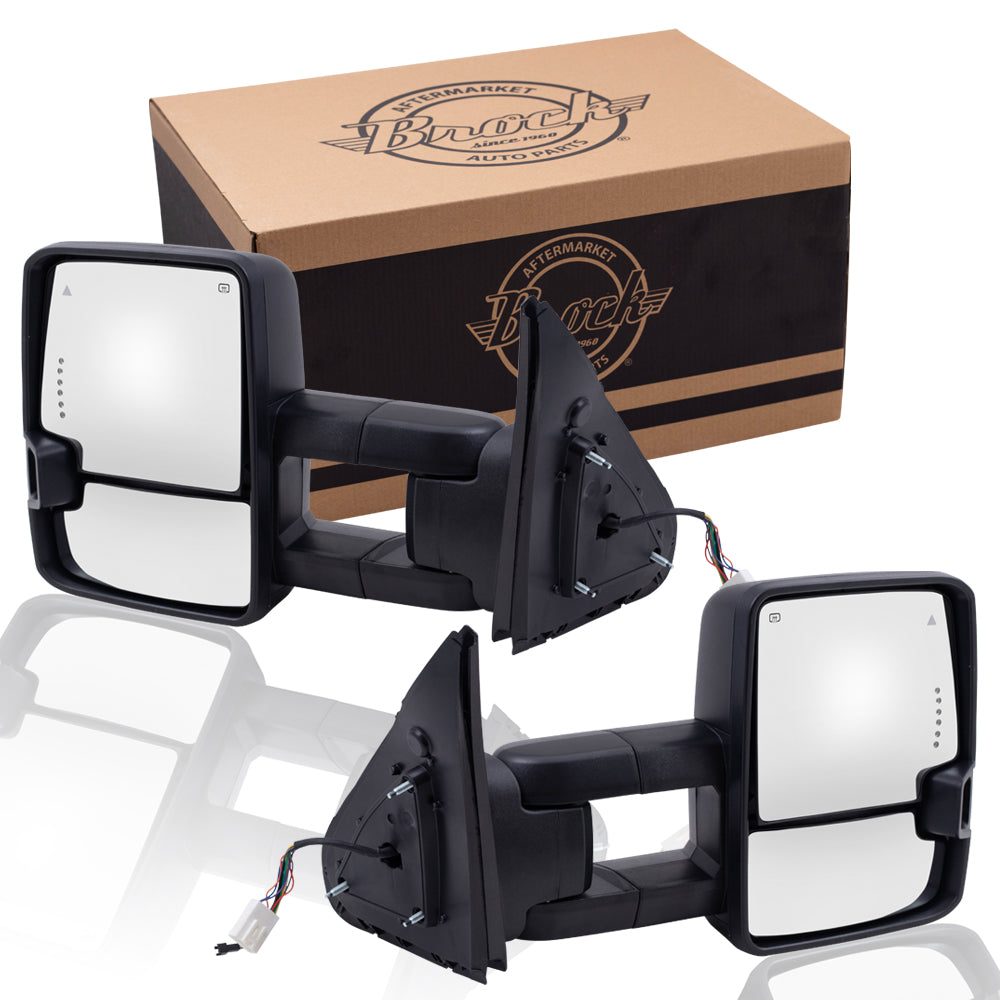 Power Mirror for 2007-2021 Tundra Extendable Clearance Lamp Performance Upgrade Blind Spot Detection Turn Signal Indicator Heated Set