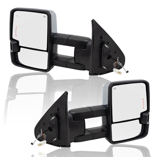 Power Mirror for 2007-2021 Tundra Extendable Clearance Lamp-Blind Performance Upgrad Blind Spot Detection Turn Signal Indicator Heated Set