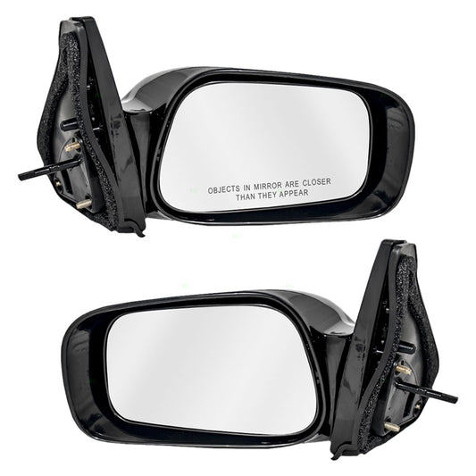 Brock Replacement Driver and Passenger Manual Remote Side View Mirrors Compatible with 2003-2008 Matrix 87940-02400 87910-02400