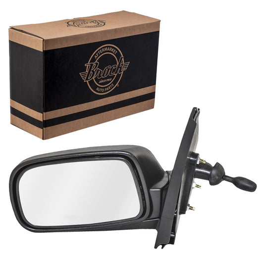 Brock Replacement Drivers Manual Remote Side View Mirror Textured Compatible with 00-05 Echo 87940-52212