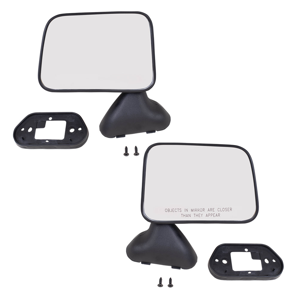 Manual Mirror for 1989-1995 Pickup Vent Window Manual Mirror Door Skin Mounted Set
