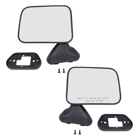 Manual Mirror for 1989-1995 Pickup Vent Window Manual Mirror Door Skin Mounted Set