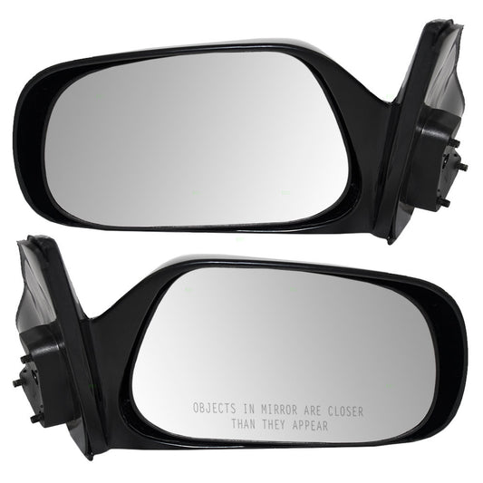 Brock Replacement Driver and Passenger Manual Side View Mirror Compatible with 1988-1992 Corolla 879401A770 8791001021